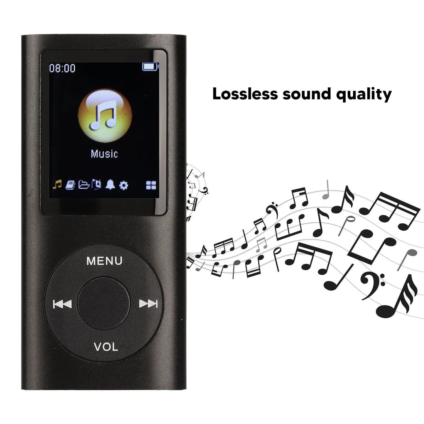 1.8" LCD MP3 Music Player Slim Portable Lossless Sound Multi-Function