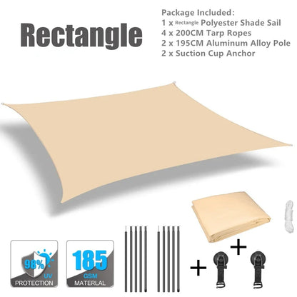 Awning Waterproof Tarp Tent Shade Outdoor Camping Car Awning Side Pergola Car Tail Tent Canopy For Campervan Motorhome Suv-EXPROTAS