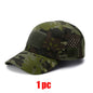 2Pcs Camouflage Baseball Cap Breathable Sun Hat Outdoor Hunting Fishing