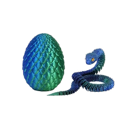 6pcs/set 3D Printed Snake Surprise Egg Decoration, Flexible Joints, The Best Gift for 3D Printing Enthusiasts