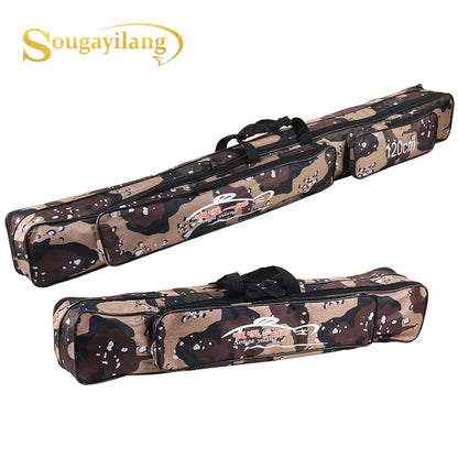 Sougayilang Fishing Rod Bag 80/120cm Nylon Tackle Storage Large Capacity Case