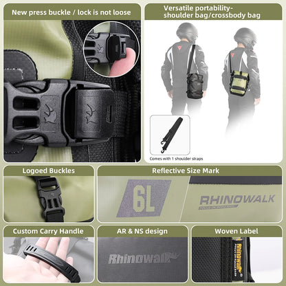 Rhinowalk 6L Waterproof Motorcycle Crash Bar Frame Tool Bag