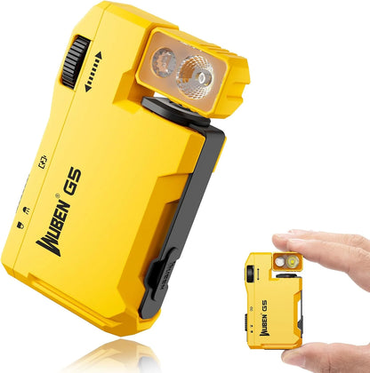 Wuben EDC Keychain Light 400 Lumens Rechargeable Mini Flashlight RGB Dual Source