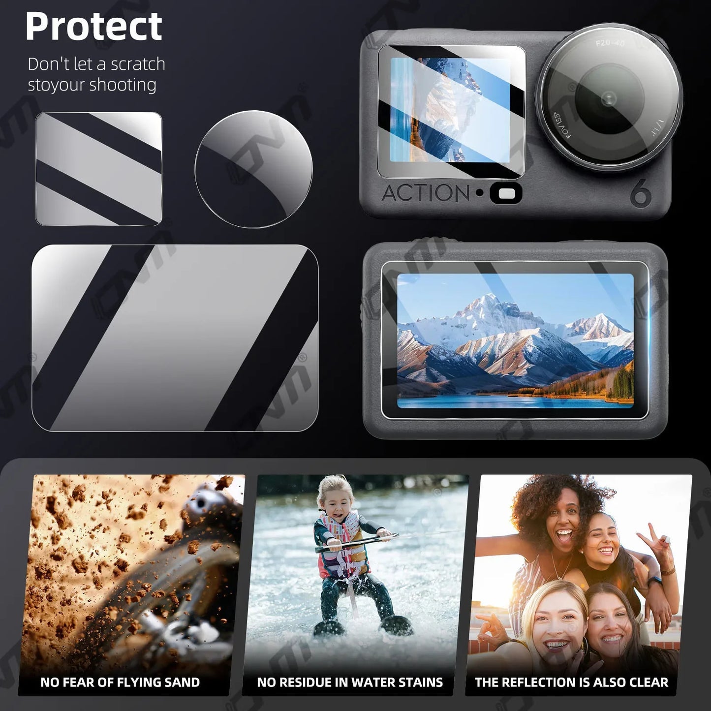 Screen Protector for DJI Osmo Action 6 Tempered Glass Lens Accessories