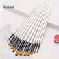12/48 Pcs Art Paint Brushes Set Nylon Hair for Oil Acrylic Watercolor Painting