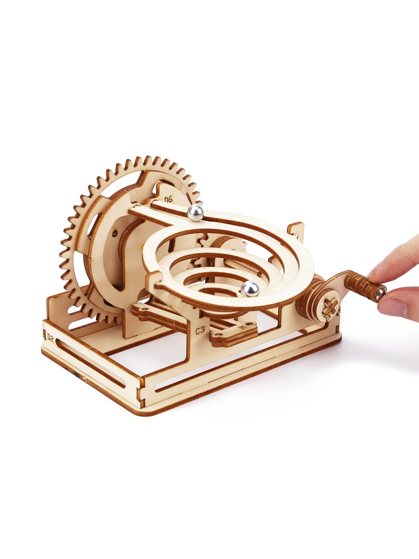 Spiral Marble Run 3D Wooden Puzzle for Adults & Teens DIY Model Building