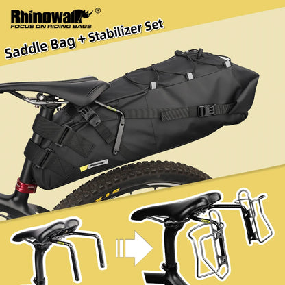 Rhinowalk Waterproof Bicycle Saddle Bag with Stabilizer Set 13L Large Capacity