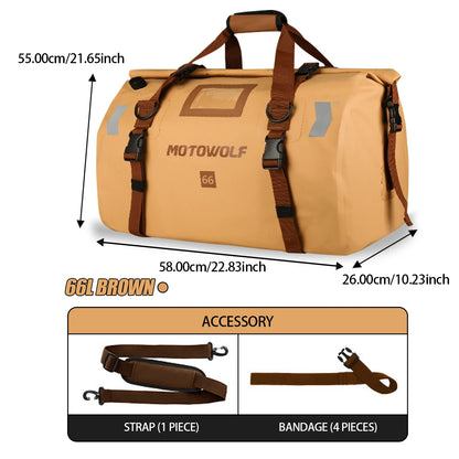 Motorcycle Waterproof TailBag Travel Outdoor Dry Luggage Roll Pack Bag 20/66/100L Motorbike Luggage Backpack Motorcycle Seat Bag