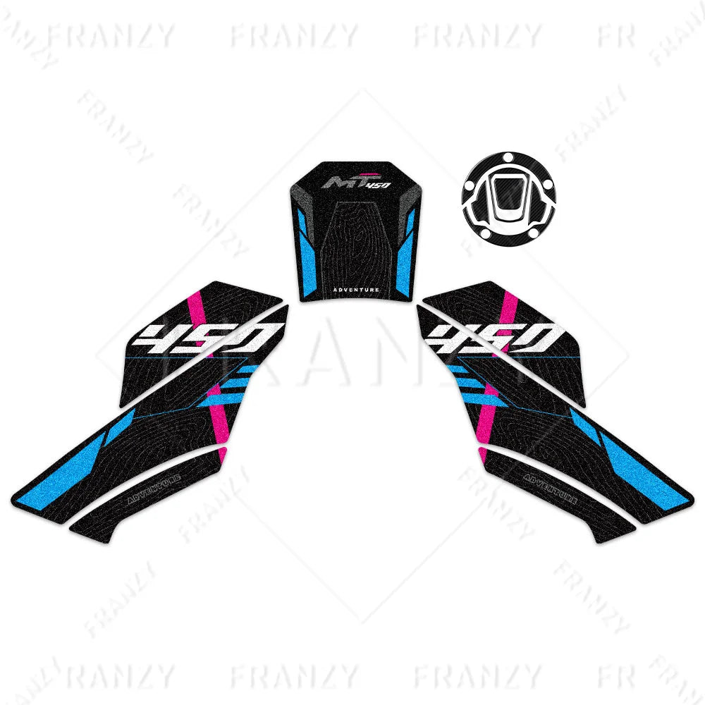 3M Motorcycle Fuel Tank Pad Anti Slip Decals for CFMOTO 450MT 2024