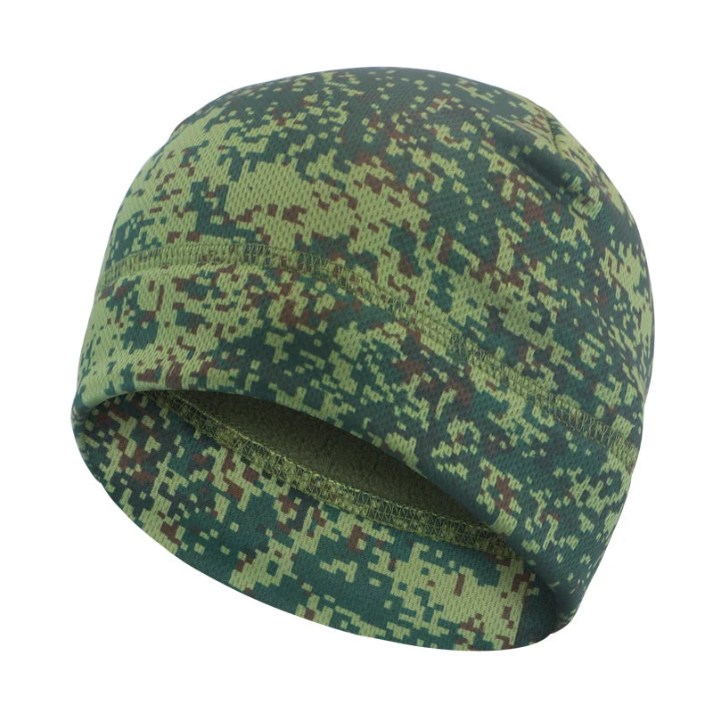 Men Women Winter Fleece Beanie Hat, Windproof Tactical Military Skull Cap for Hiking Hunting
