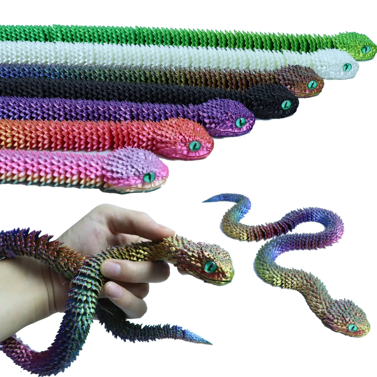 3D Printed Snake Egg Figure Toy Anime Creative Stress Relief Ornament