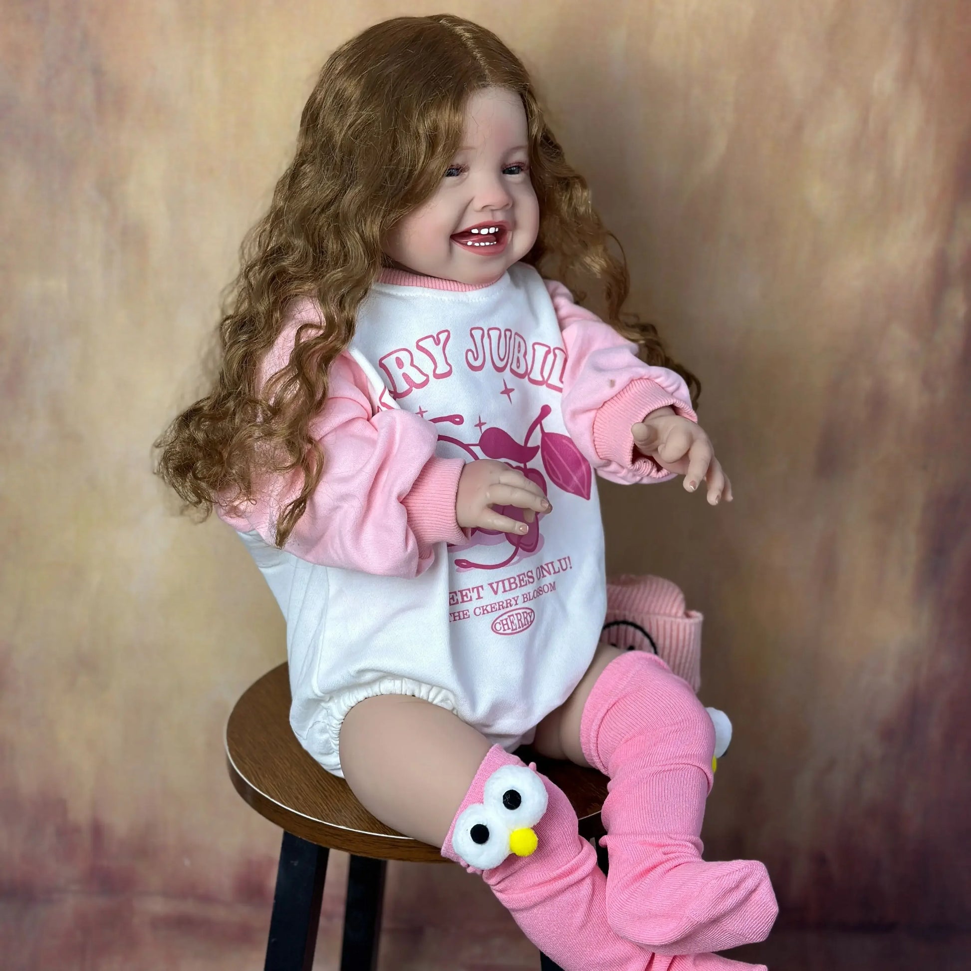BZDOLL Lifelike 60 CM 24 Inch Soft Silicone Reborn Smiling Baby Doll Handmade Dress Up Toy Lovely Christmas Gift For Child-EXPROTAS