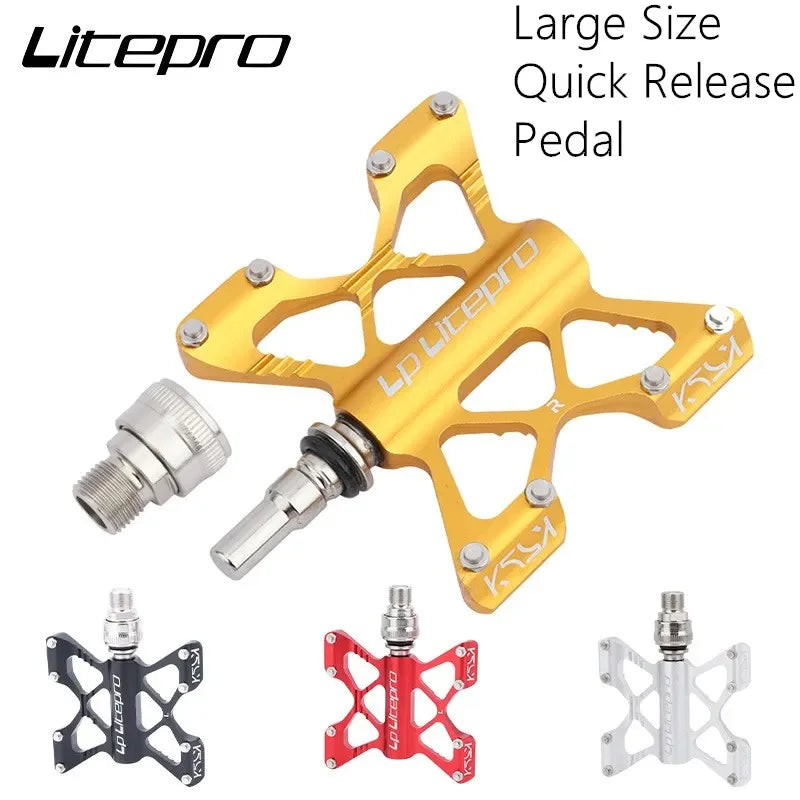 Litepro K5 Quick Release Folding Pedals Aluminum Ultralight Sealed Bearings - EXPROTAS
