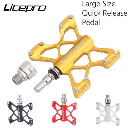 Litepro K5 Quick Release Folding Pedals Aluminum Ultralight Sealed Bearings - EXPROTAS