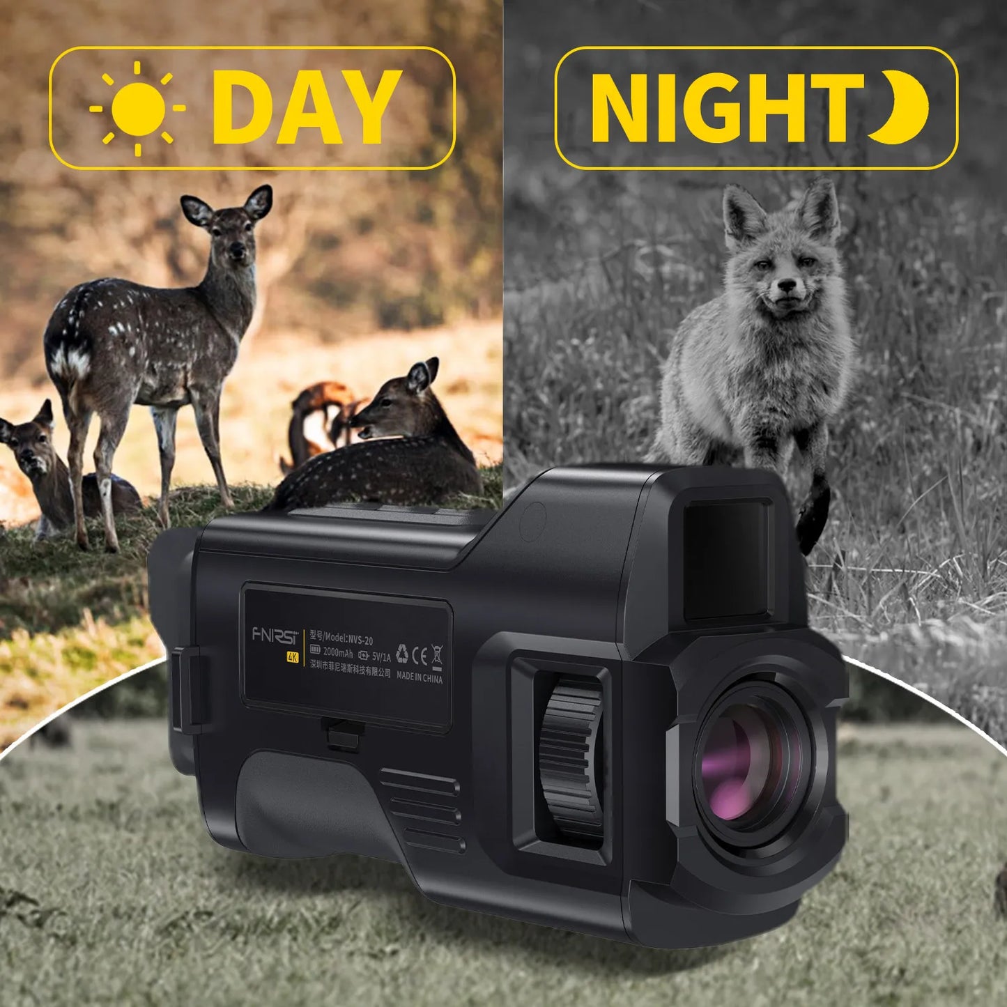 Night Vision Monocular 6X Digital Zoom 300m Hunting Camping Scope HD