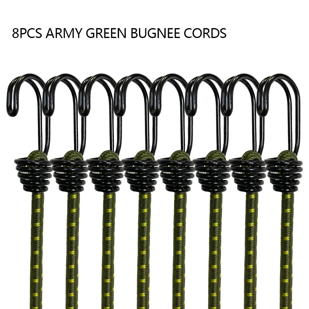 8Pcs 60cm Elastic Straps Bungee Cords with Hooks for Luggage Car Bike