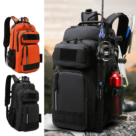 Waterproof Fishing Lure Bag Molle System Men's Multi-functional Outdoor Travel Hiking Camping Shoulder Backpack