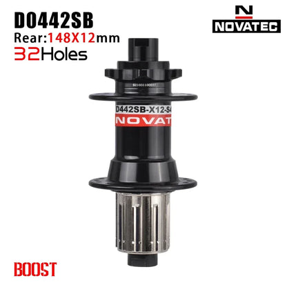 NOVATEC D041SB D042SB MTB Hub 28/32/36H 6-Bolt HG for 8-12 Speed