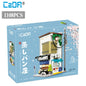 Cada LED City Japanese Street View Bricks Shop LED Japanese Steamed Bun House Architecture Building Blocks Summer Cafe Toys-EXPROTAS