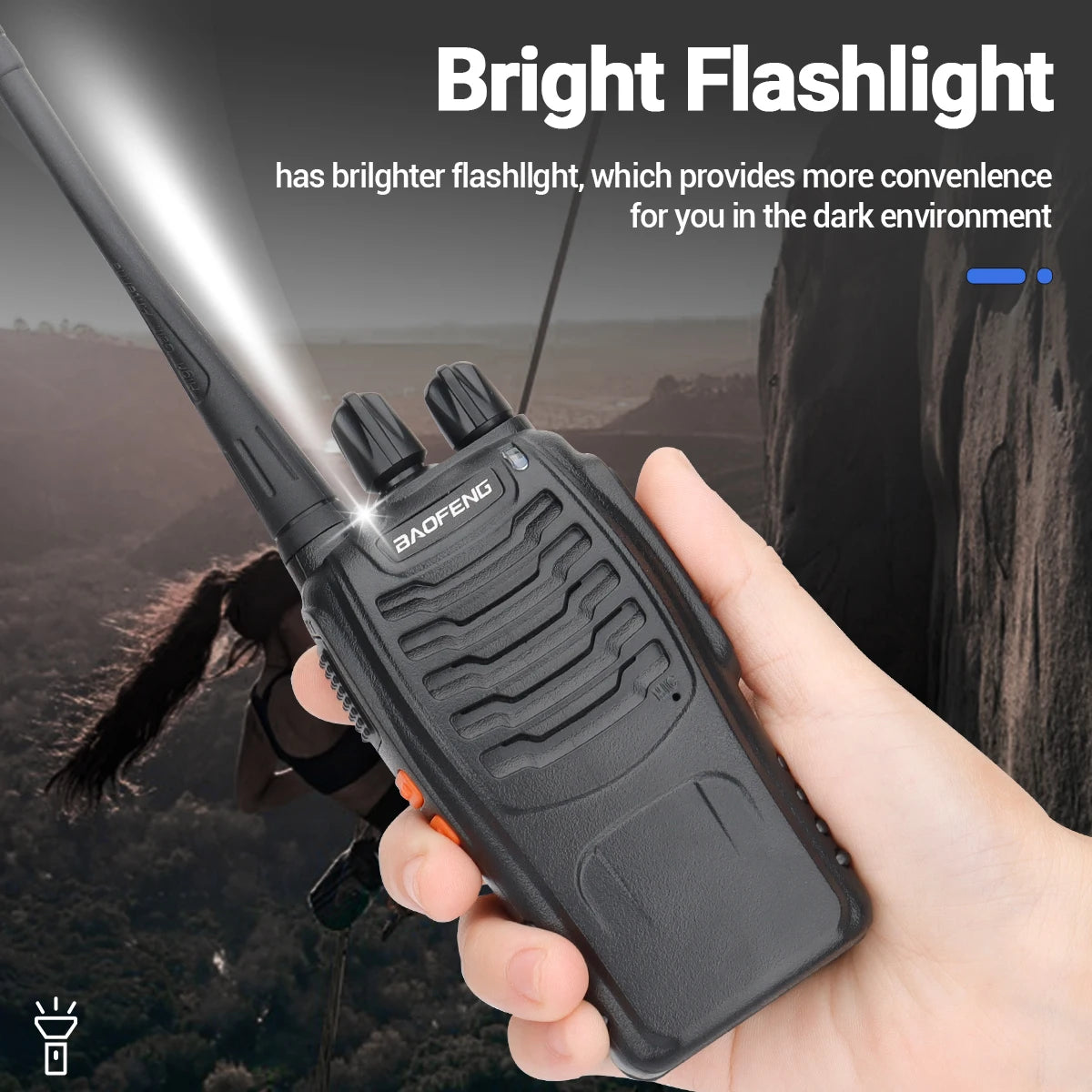 2x Walkie Talkie Baofeng BF-88E Long Range 400-470MHz Two Way Radio