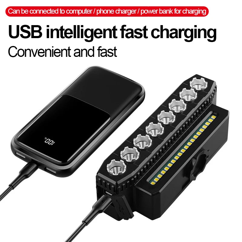 USB Rechargeable Bike Light Front LED Headlight Torch Waterproof Bicycle Lamp