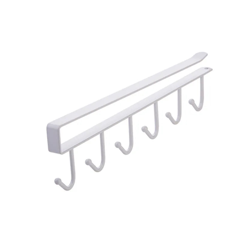 Under Shelf Hooks Mug Holder Kitchen Cup Rack Metal Storage Organizer