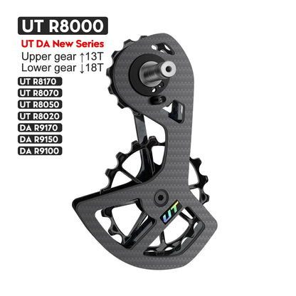 LTWOO UT Bicycle Ceramic Bearing Carbon Fiber Jockey Pulley Wheel Set Rear Derailleurs Guide For 105 5800 6800 Ultegra DURA ACE-EXPROTAS