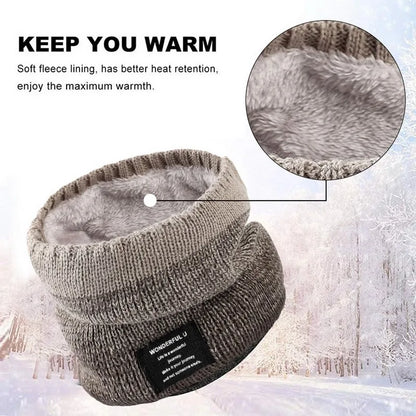 Winter Knitted Scarf Women Neck Warm Cashmere Snood Soft Wool Wrap