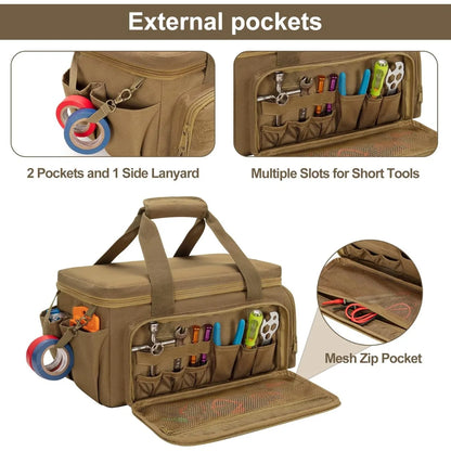 14" Heavy Duty Tool Bag Tactical Work Organizer for Handyman Carpenter