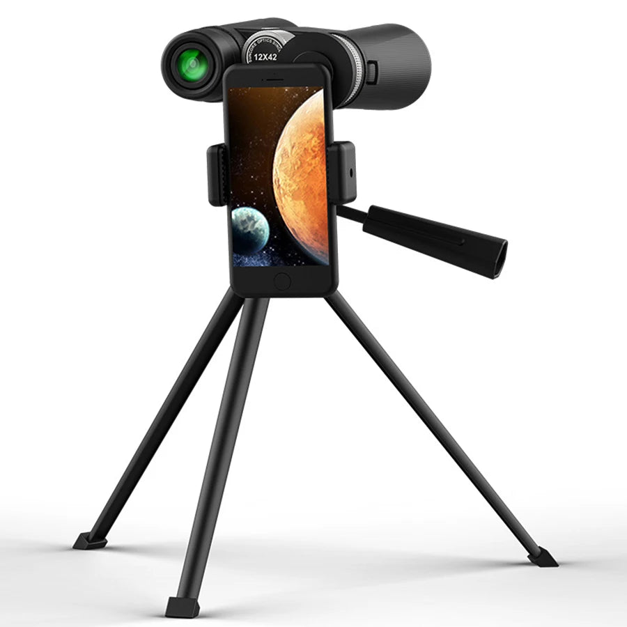 12x42 BAK4 Binoculars with Phone Mount Bird Watching Hunting Hiking Travel