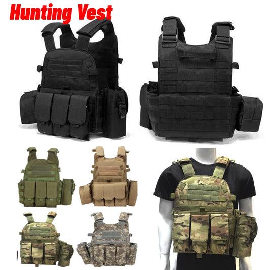Tactical Nylon MOLLE Vest Combat Body Armor Airsoft Military Camo Hunting