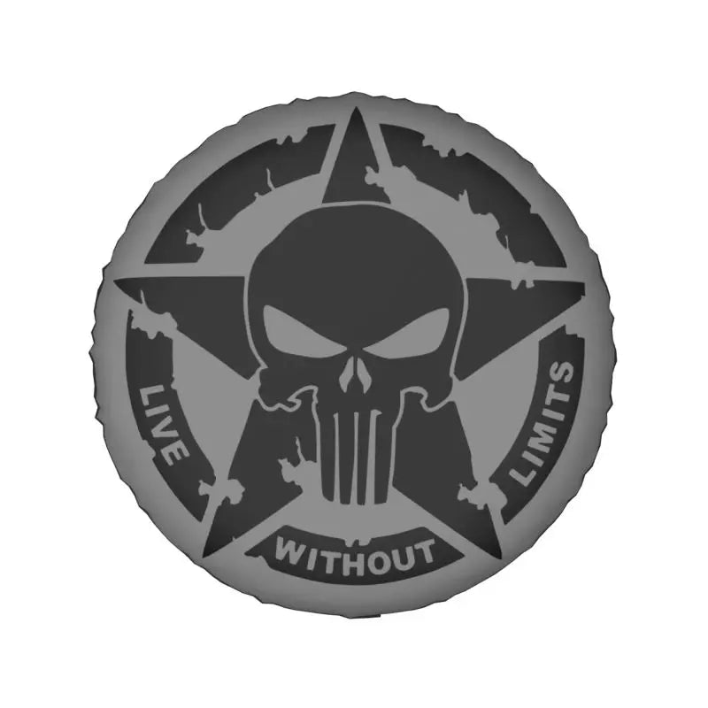 Military Tactical Skull Star Spare Tire Cover Dust-Proof Wheel Tire Cover Protector for Jeep SUV RV Trailer Car 14 15 16 17 Inch-EXPROTAS
