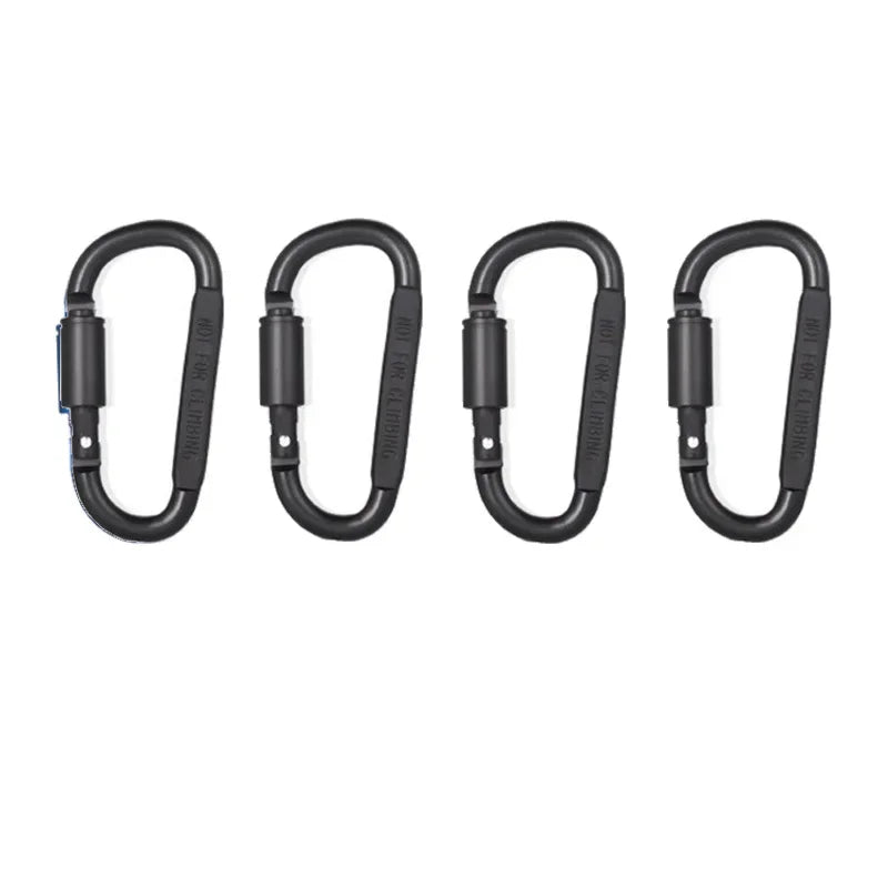 6PCS Outdoor Keychain Clip Carabiner Set for Camping EDC Survival Hiking