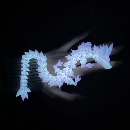 Divine Dragon Statue 3D Printed Night Light Sculpture Aquarium Bedroom Ornament