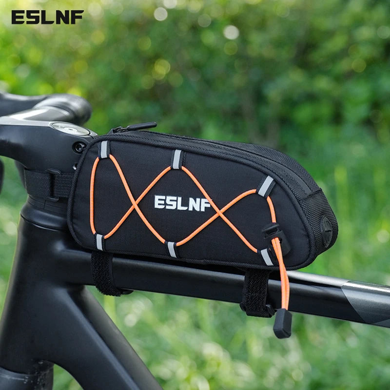 Reflective Bike Front Tube Bag ESLNF Frame Storage Pouch