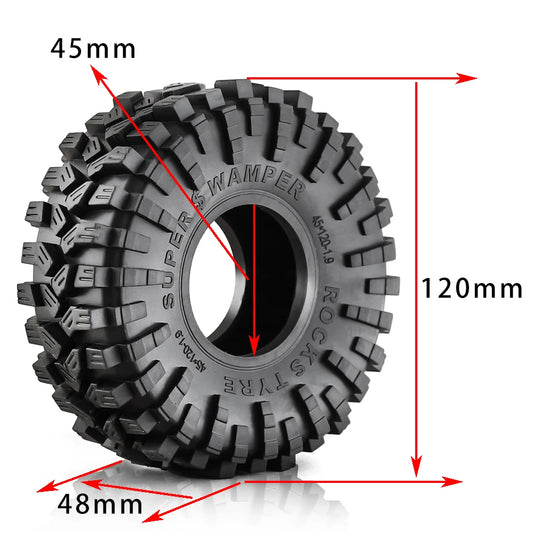 4Pcs RC Crawler Wheel Tyres 1.9" Rubber for 1/10 Axial TRX4 SCX10