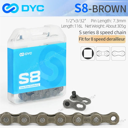 MTB Road Bike Chain DYC 6/7/8/9/10/11/12 Speed Shimano SRAM