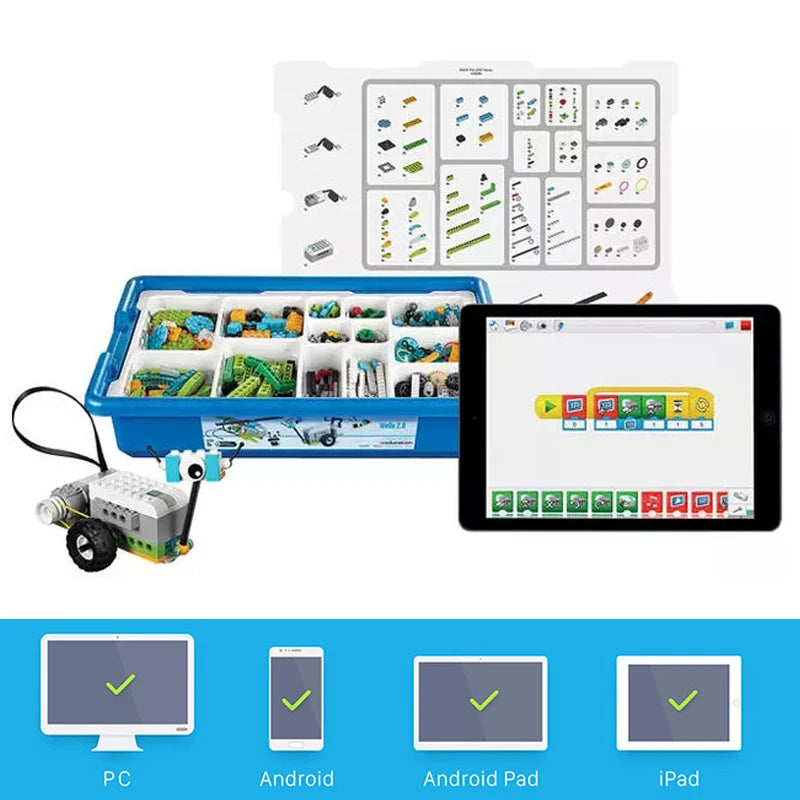 NEW WeDo 2.0 Core Set Robotics STEAM Boxed Kit Compatible with 45300 We-Do Building Blocks DIY Educational Toys Christmas Gifts-EXPROTAS