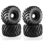 4pcs Wheel Rims & Rubber Tires for 1/10 RC Monster Truck Tamiya HSP HPI Kyosho