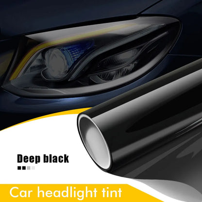 50x200cm Car Headlight Tint Film Black Smoke Vinyl Wrap Waterproof Sticker