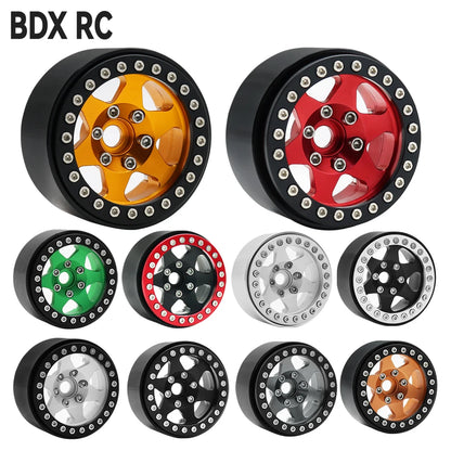 1.9" Metal 6-Spoke Beadlock Wheel Rim for 1/10 RC Crawler TRX4 SCX10 Capra D90 - EXPROTAS