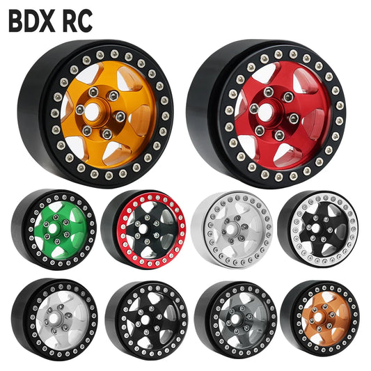 1.9" Metal 6-Spoke Beadlock Wheel Rim for 1/10 RC Crawler TRX4 SCX10 Capra D90 - EXPROTAS