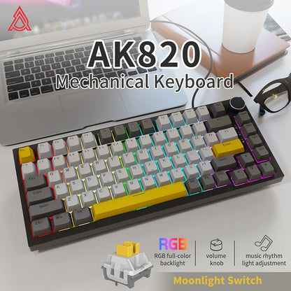 EXPROTAS Mechanical Gaming Keyboard 75% Wired RGB Backlit Gasket Layout