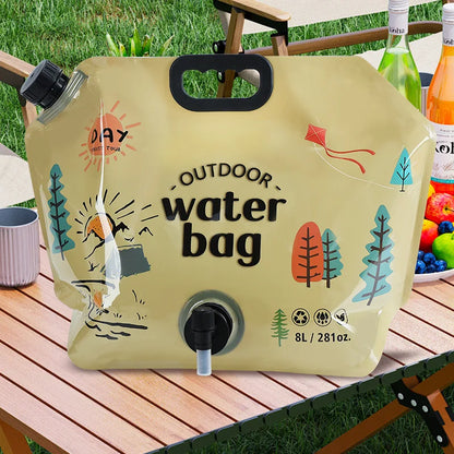 5L/10L Collapsible Water Storage Jug Bag for Camping Hiking Outdoor Use