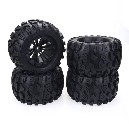 4PCS Rubber Tire Wheel 125MM 12mm for 1/10 RC Monster Truck Wheels