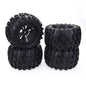 4PCS Rubber Tire Wheel 125MM 12mm for 1/10 RC Monster Truck Wheels