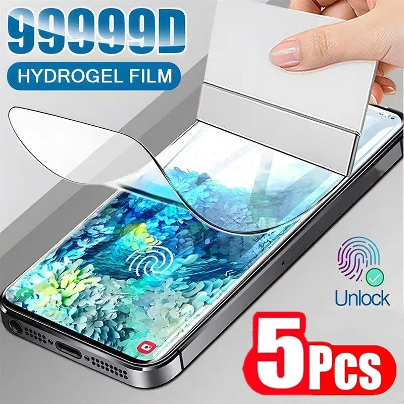 5Pcs Hydrogel Film Screen Protector for Samsung Galaxy S21 S22 S20 Ultra