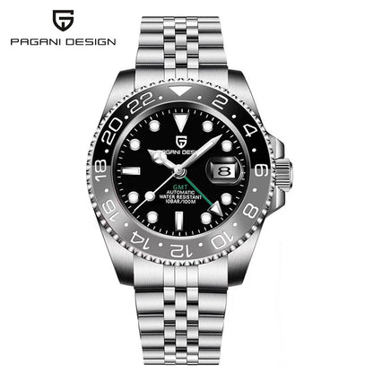 PAGANI Design PD-1662 GMT Automatic Men’s Watch Sapphire Stainless Steel 100M Waterproof