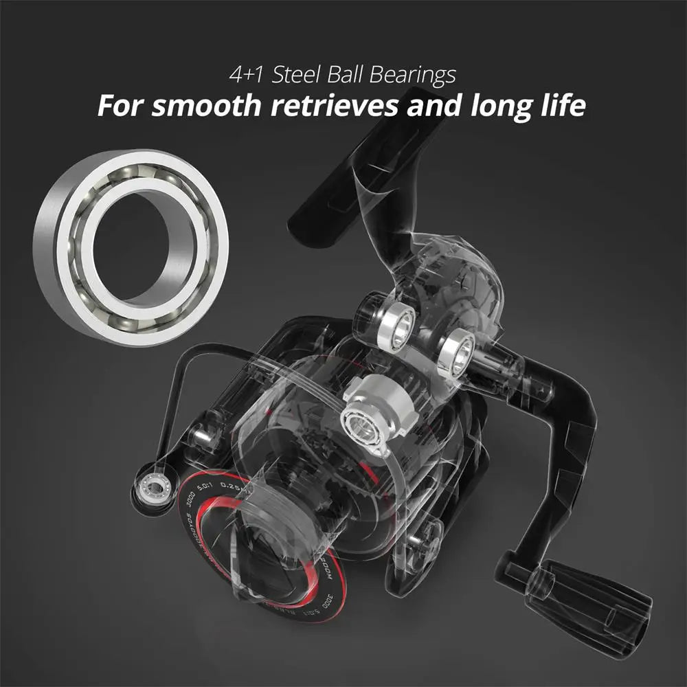 Freshwater Spinning Reel KastKing Brutus 5.2:1 Gear Ratio 8kg Drag Carp