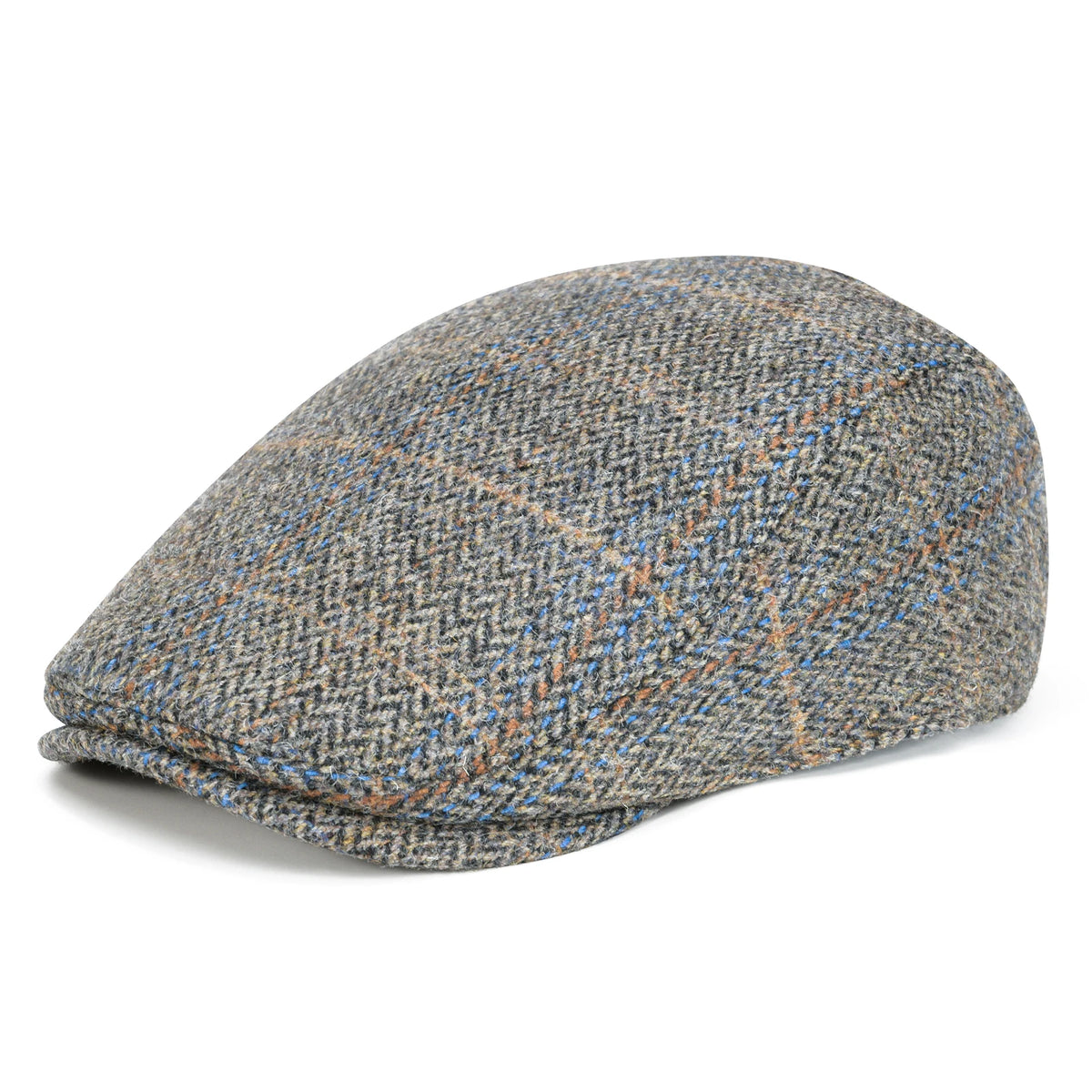 Men's Herringbone Newsboy Hat Wool Blend Flat Cap Gatsby Style